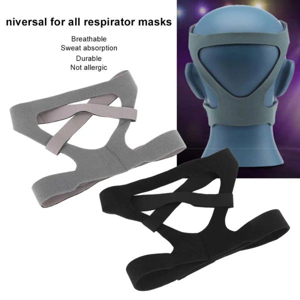 2 pezzi elastici elastico antideo-snoring lavabile respiratore lavabile cpap cintura testa a testa di maschera per viso nasale universale traspirante
