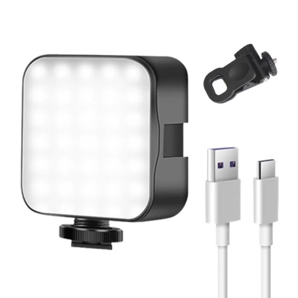 Acessórios Luz de selfie LED recarregável portátil para iPhone Samsung telefone celular Flash preenchem vídeo fotografia de luz de fotografia lâmpada