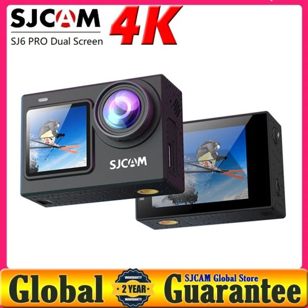 Telecamere SJCAM SJ6 Pro Dual Screen 4K Action Helmet Sports DV Camera impermeabile 4K 60fps Dual Screen 6axis Stabilization 165 ° FOV