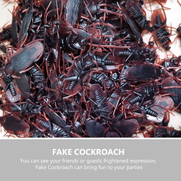 100 PCs Brank Roaches Fake Halloween Toy Bugs Realistic Party Cockroach Prop Ferramentas Ferramentas de Plástico Favors