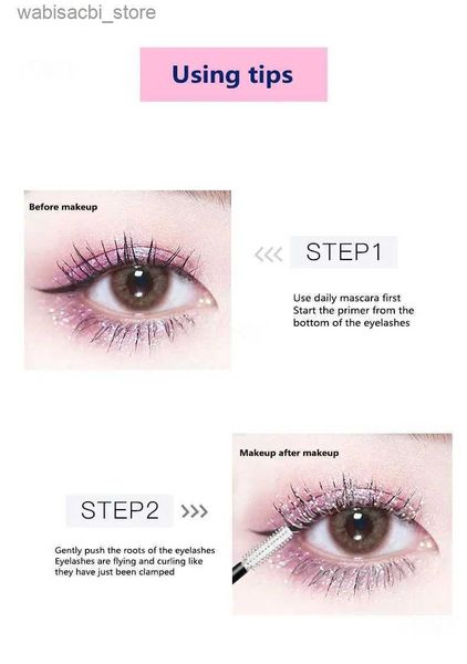 Mascara Shiny Mascara Mascara Impermeabile Volume di arricciatura estensione Lungo glitter Mascara Mascara Makeup Cosmetics TSLM1 L49