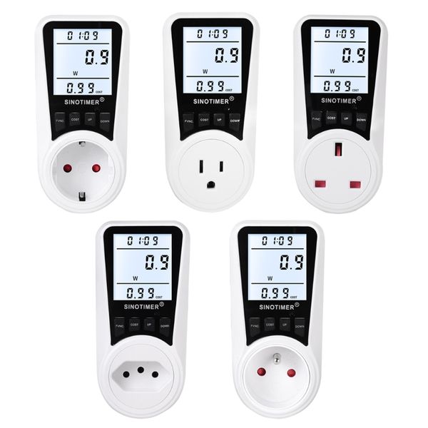 Wattmetro digitale AC Energy Power Meter 110V-230 V Socket Power Monitor EU/US/UK Y5JA