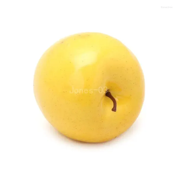 Decorazione per feste Q6PE frutta artificiale realistica per mela cucina di colore giallo brillante finto d