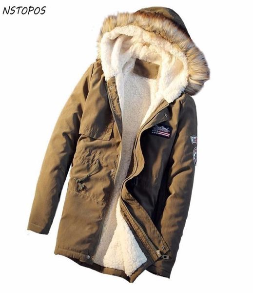 Winter Parka Männer Jacke Fell Kapuze Winterjacken übergroß 5xl Herren Parka Homme Navy Green Khaki gelbe Männer Puffer6097423