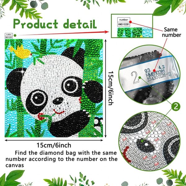 Adesivos de gemos em mosaico infantil kits de pintura de diamante 5d Kits Creative Arts Artes de artesanato definido como moldura fotográfica DIY para crianças brinquedos