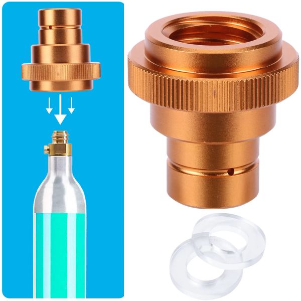 CO2 -Adapterzubehör Brass CO2 Schnellanschluss -Adapter Schnelle Trennung für CO2 -Zylinder -Soda Wasser Bubbler Duo Terra