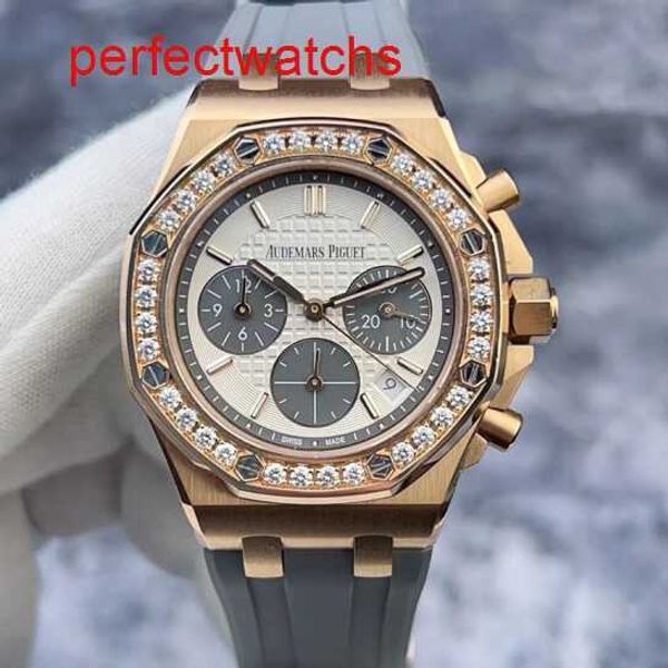 Modern AP Bilek Saati Royal Oak Serisi 26231or Gül Altın Elmas Otomatik Mekanik Kadınlar İzle 37mm