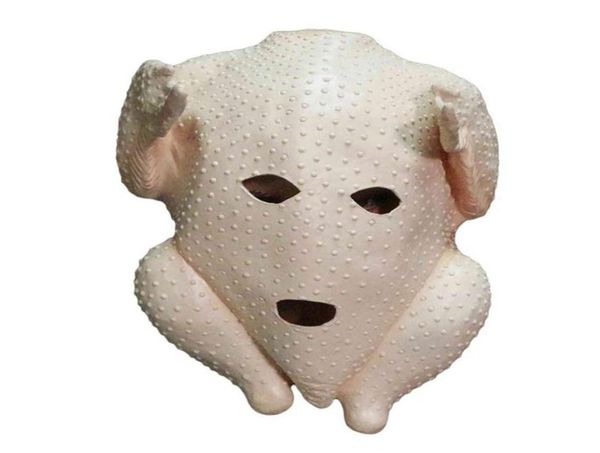 Ringraziamento maschera di pollo tacchino in lattice in lattice costumi di animali per animali natalizi maschere da festa di natale marrone178r30135449970