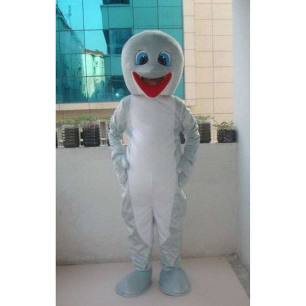 Mascote fantasias profissionais novo estilo cinza golfinho desenho animado de Natal vestido chique de halloween mascote figurino