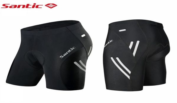 Santic Men Cycling Shorts Ciclo de verão SHORTS COOLMAX 4D PAD MTB MTB FILDFITTION Black Reffortive Shorts 2206101969570