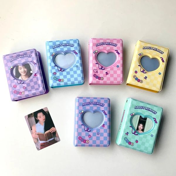 Titolo dell'album foto cartoline da 3 pollici di idolo Case Case Cute Bear Rabbit Cat Hollow Heart Star Photo Organizer Book Corea cancelleria