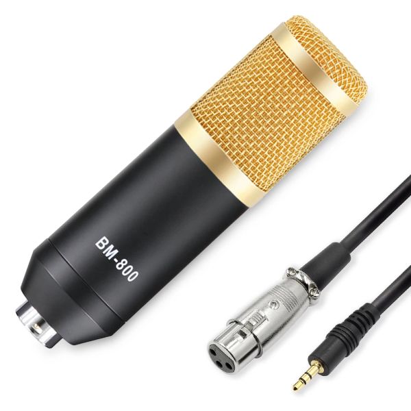 Микрофоны BM 800 Microphone Professional Studio Condenser Microphone для ПК -компьютерной записи караоке BM800 Mic Streaming Live Podcasting