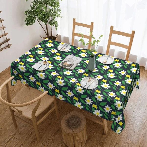 ToLa de mesa Toleta floral Toleta de mesa branca Amarelo tampa retangular de tampa retangular Retro Retro para festa de Natal do banquete