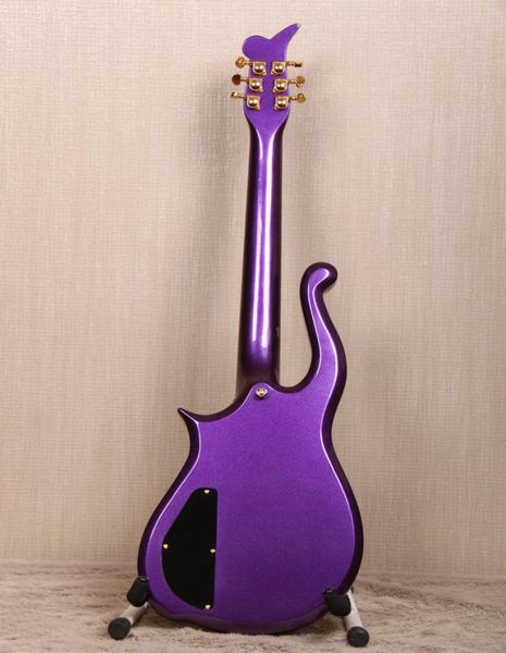 Custom Cloud Prince Metallic Purple Electric Guitar Alder Corpo Mapero Copertura Gold Rod Cover Symbol Gold Symbol Wrap Around 8594999