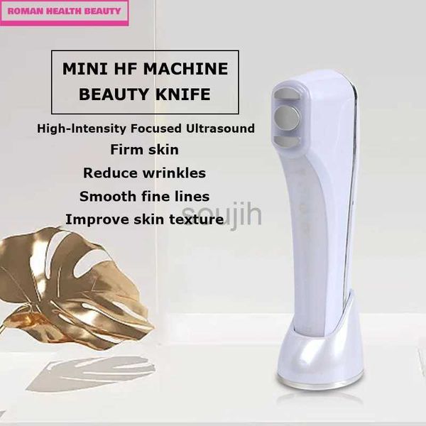 Massageiro de rosto Equipamento de beleza Ultrassonic V-Face EMS RF RF Beauty Lifting Facial Pulse Electric Beauty Knife Skining Whitening 240409