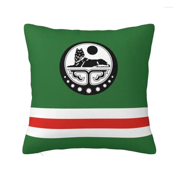 Pillow Fashion Tschetschenienflaggenabdeckungen 40x40 cm Samt Tschetika Stolz für Auto Quadrat Kissenbezug Wohnkultur