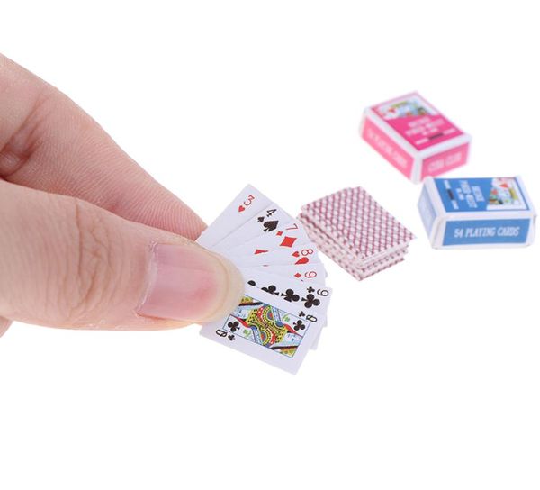 LOFE 112 jogos miniature poker mini boneco de bonecas de platéia em miniatura para bonecas acessórios decoração de alta qualidade6737751