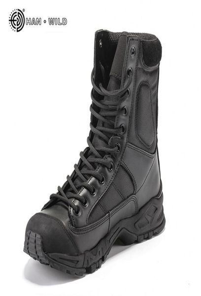 Stivali dell'esercito militare uomini in pelle nera Scarpe da lavoro da combattimento deserto da lavoro inverno Ankle Tactical Boot Man Plus Times 2108304998698