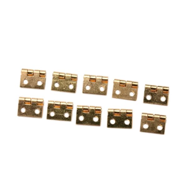 20pcs/Los Metallschrankscharniere Ultra-Mini-Möbelanschläge dekorative kleine Türscharniere Schmuckschachtelmöbel Hardware 8x10 mm