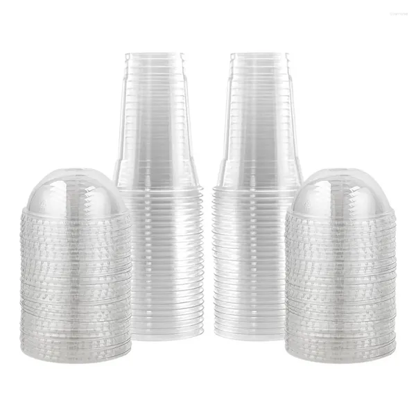 Copos descartáveis canudos 50 PCs Copo de papel Drink Supplidade de garrafa portátil de plástico transparente suco transparente