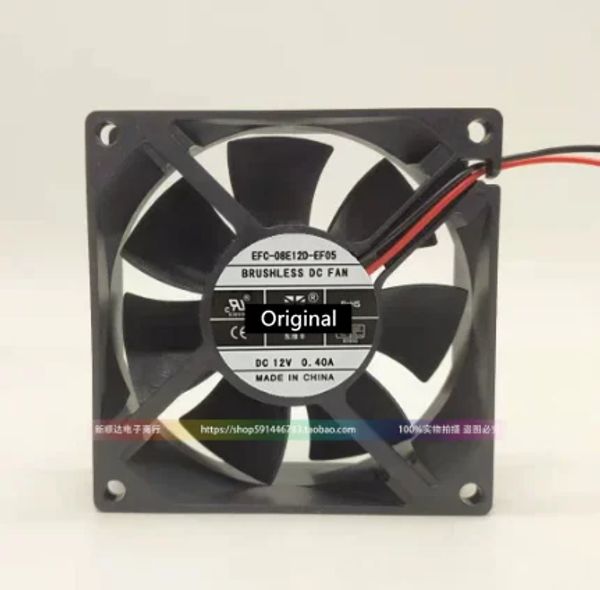 Pads Original 100% Рабочая EFC08E12DEF05 DC 12V 0,4A 80x80x25mm 3Wire Server Fan Fan