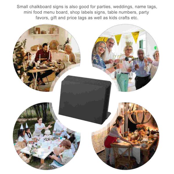 12 PCS Placos de preços de mensagem de mensagem Sinalização de casamento Mini Chalkboards Food Notas de cozinha Sinais de memorando Blackboard