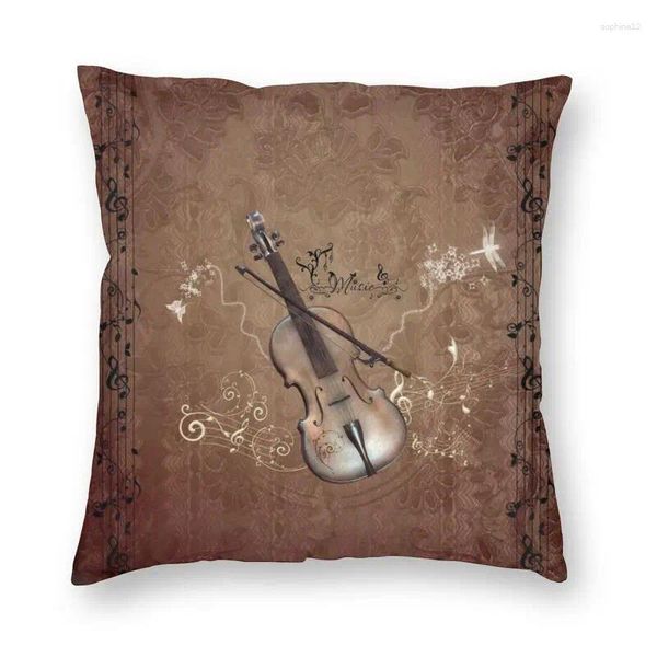 Kissen Violin Music Notizen Deckt Sofa Decoration Musician Gift Square Case 45x45cm