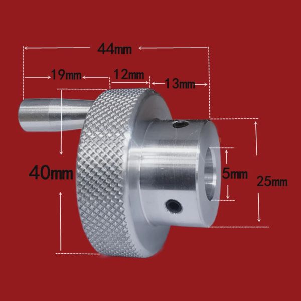 CNC Knurling Sliding Table Asta a vite manopola Gancia 5/6/7/8/10/12 mm Manico a rotazione in rilievo ruota per motore passo -passo in rilievo