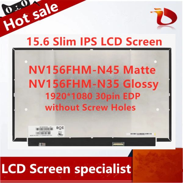 Ekran 15.6 inç dizüstü bilgisayar IPS LCD Ekran NV156FHMN45 MAT NV156FHMN35 Parlak Matris Ekran Paneli FHD 1920x1080 30pin EDP