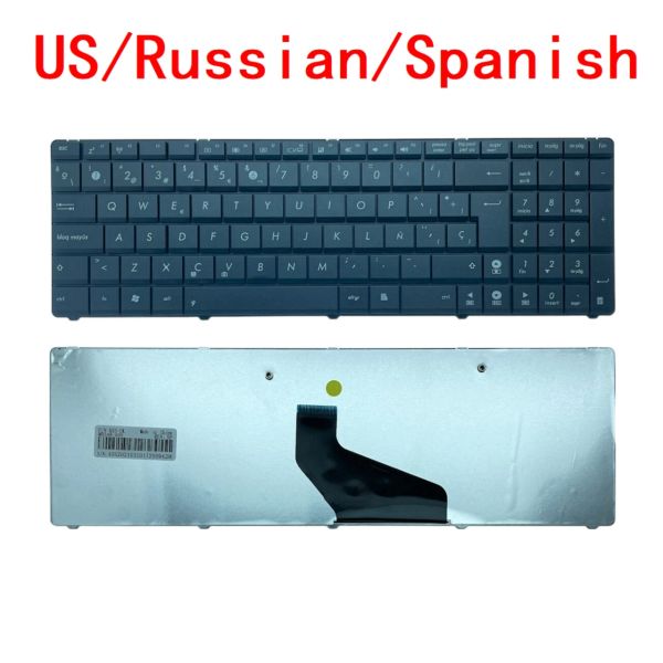 Keyboards New US Russian Spanische Laptop -Tastatur für ASUS K53U K53Z K53B K53BR X53BY X53U X73 N73 K73 K73T A53U K53T K53T X53Z X53BR A53U