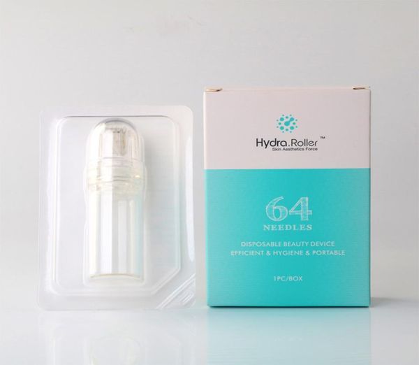 Titanium microneedle automático hydra roller 64 pinos micro agulhas cuidados com a pele anti ruga de redução de acne bretando Whitening6813377