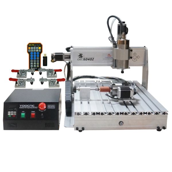 6040Z-2200W Macchina di incisione CNC per perforazione del router CNC intaglio in metallo in metallo in legno e fresatrice 3axis 4axis