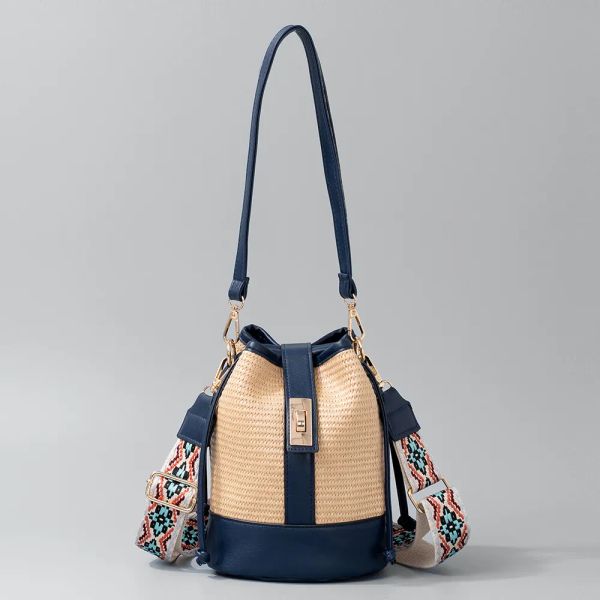 Мода прилив ковша сумка кожа одно плечо мешки с поперечным телом ретро -плетеные сумки портативные женские сумки