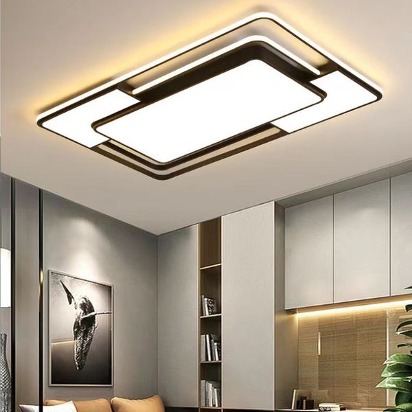 Lampada a soffitto a LED moderna per soggiorno per camera da pranzo da letto da pranzo Luce a soffitto quadrata nordica lampada lampadario