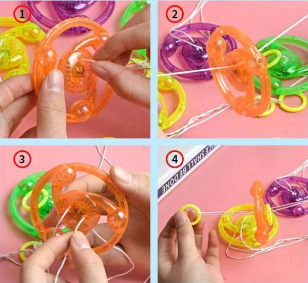 Luminous Hand Pull Luminous Flashing Rope Flywheel Toy Led Light Toy Novelty Children Flywheel Flash Gyro Toys de presente