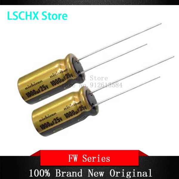 10pcs Nichicon FW Capacitores eletrolíticos Capacitor de áudio HiFi 6.3V 16V 25V 35V 50V 63V 100V 1UF 10UF 220UF 330UF 470UF