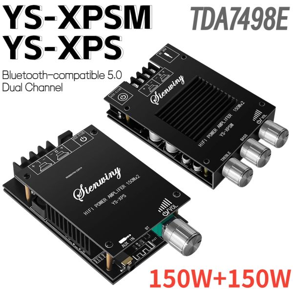 Усилитель YSXPSM YSXPS Цифровой аудио модуль модуля усилителя 2X150W TDA7498E BluetoothCompatible 5.0 Двухнальный тройной бас усилитель