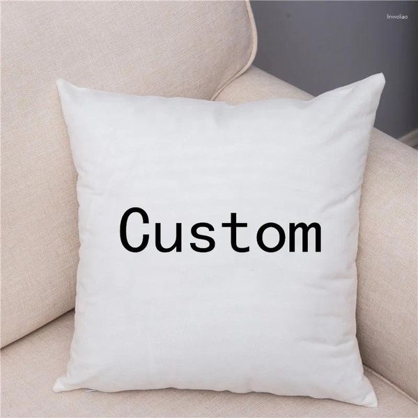 Immagine del cuscino qui Stampare Personal Life Pes Personalizza Gift Copertura Home Pillowcase Short Plush 45 45cm