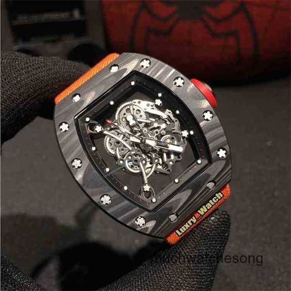 Richardmiler Luxo Relógios de pulso Automático Cronograph Swiss Technology Sapphire Men ntpt