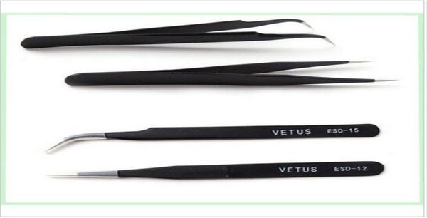 10pcs x vetus black Eshielash пинцета для расширения ресниц и формирования бриллиантовых средств и кривая 9434550