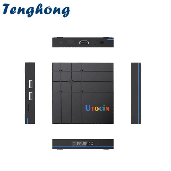 Box Tenghong utocin S12 Android 11 Set Top Box Atv Amlogic S905Y4 TV Box Ram 2GB ROM 16GB 2.4G 5G WiFi BT4.2 4K HD Smart TV Box New