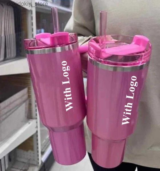 Le tazze vendono bene 1 1 Same Chroma Black Us Stock Holiday Red Winter Pink Limited Edition H2.0 Cosmo Pink Parade Tumbler Mus Valentines Day Ift Taret Water Bottles 0320 L49