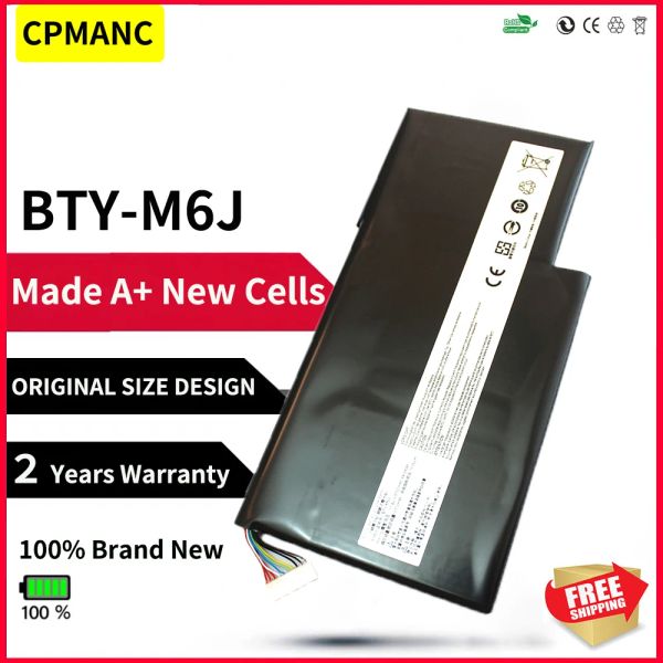 Baterias CPMANC New Btym6J Bateria de laptop para MSI GS63VR GS73VR 6RF001US BP16K131 9N793J200 Tablet PC MS17B1 MS16K2