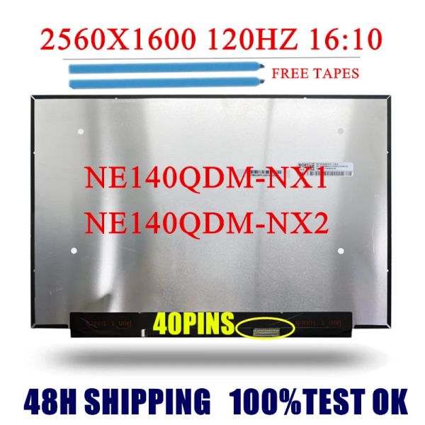Ekran 14.0inch IPS LCD LED Ekran 2.5k Dizüstü Bilgisayar Matrisi 120Hz EDP 40PINS NE140QDMNX1 FIT NE140QDMNX2 V18.0 NE140QDMNX1 V18.0 ASUS için