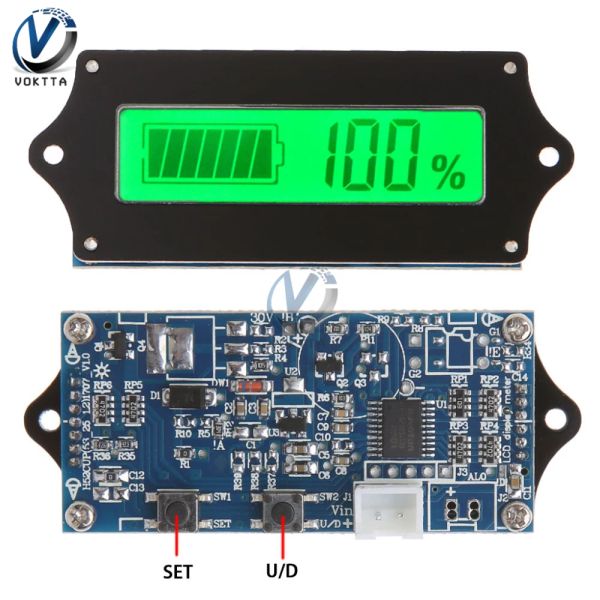 DC6-63 V Voltmetro digitale Voltmetro Litio Capacità di capacità di capacità di tensione Tensione Batteria Capacità Tester Livello di alimentazione Monitoraggio Monitoraggio