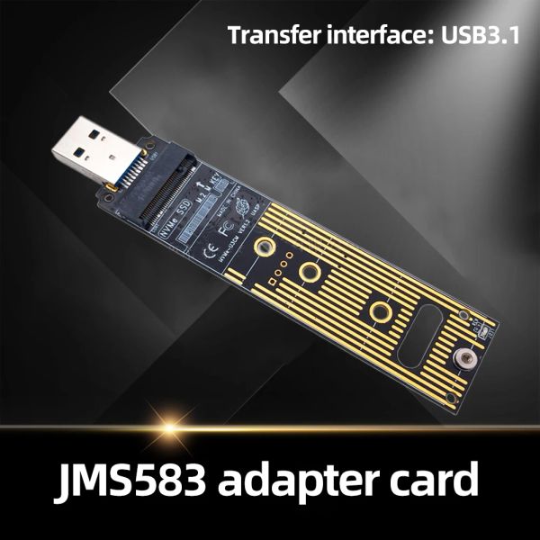 Gabinete M.2 NVME USB 3.1 Adaptador USB3.1 M.2 NVME para o leitor de cartões USB M.2 NVME para USBA 3.0 Cartão de conversor interno para PCIE/M.2 NVME SSD