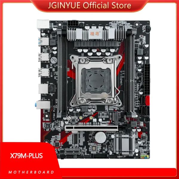 Материнские платы jginyue x79 LGA 2011 Matx Mainboard Support Intel Xeon E5 V1 V2 DDR3 ECC RAM Memory 1600 МГц 32 ГБ M.2 NVME SATA USB3.0