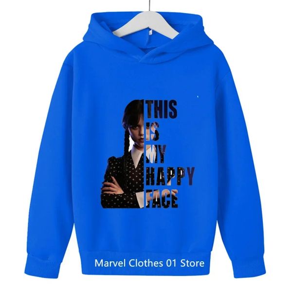 Kinder Sweatshirts Mittwoch Addams Kinder Kleidung Herbst Langarm Hoodies Pullover für Kleinkindmädchen Jungen Kostümoutfits