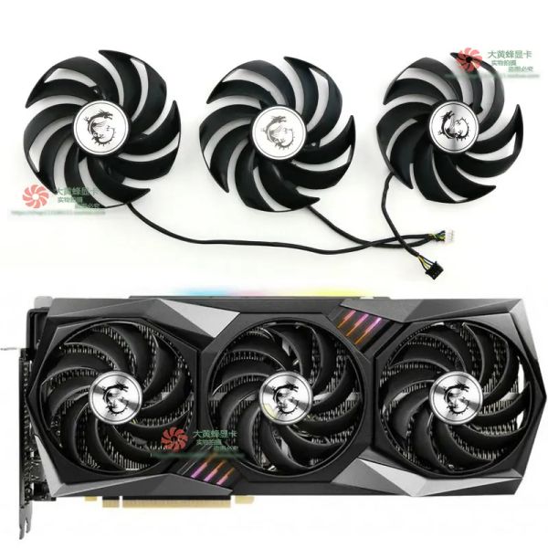 PADS Original Grafikkarten Kühlung Lüfter für MSI RTX3060 RTX3070 RTX3070TI RTX3080 RTX3090 GAMING TRIO PLD09210S12HH