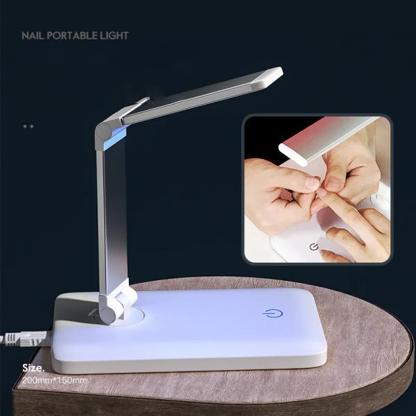 Armas saquear lâmpada de unhas de unha dobrável LED LED Gel Polisher Manicure Hine Hine USB portátil lâmpada de unhas Profissional Home Salon Uso